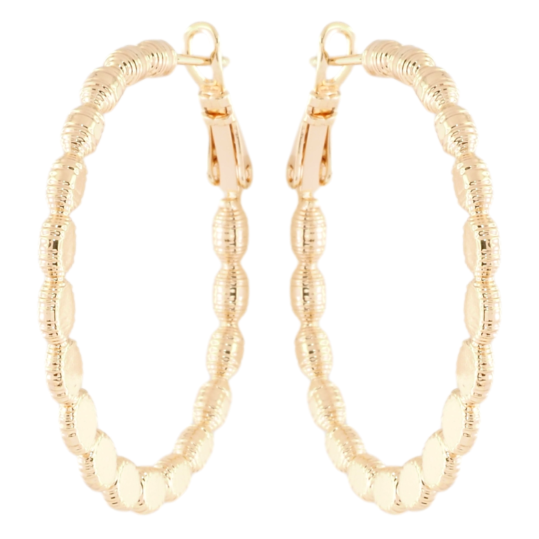 Серьги Xuping M&L Цвет 18K кольца (конго) Декоративный узор ø 4см фото №9