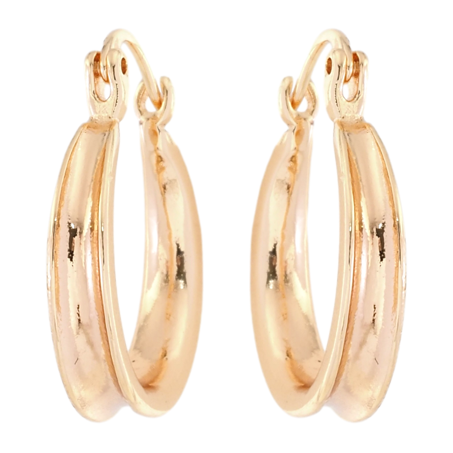 Сережки Xuping M&L Колір 18K кільця (конго) Декоративний візерунок ø 2.2см фото №1