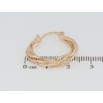 Сережки Xuping M&L Колір 18K кільця (конго) Декоративний візерунок ø 2.4см фото №2 Сережки Xuping M&L Колір 18K кільця (конго) Декоративний візерунок ø 2.4см фото №2