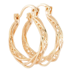Сережки Xuping M&L Колір 18K кільця (конго) Декоративний візерунок ø 2.4см фото №3 Сережки Xuping M&L Колір 18K кільця (конго) Декоративний візерунок ø 2.4см фото №3