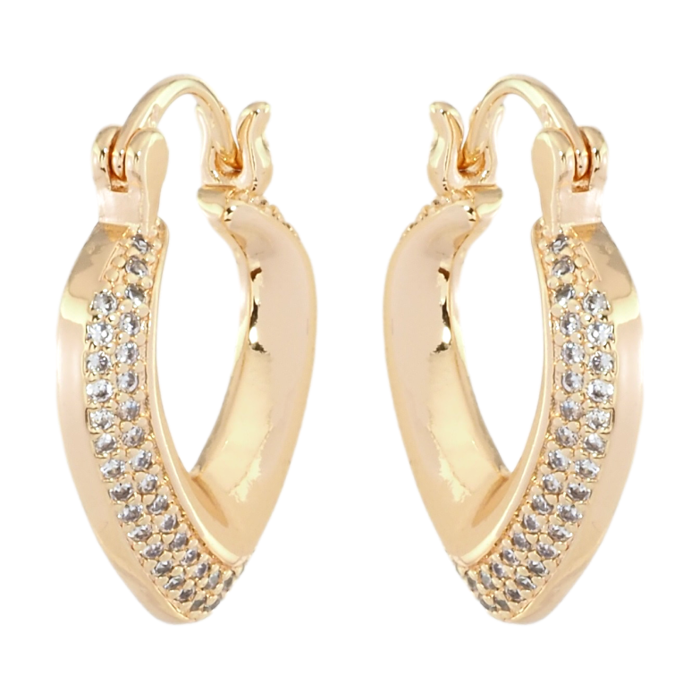 Сережки Xuping M&L Колір 18K замок-шпилька Інкрустація цирконієм фото №2 Сережки Xuping M&L Колір 18K замок-шпилька Інкрустація цирконієм фото №2