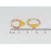 Серьги Xuping Позолота 18K колечки Сердечки с желтой эмалью фото №2 Серьги Xuping Позолота 18K колечки Сердечки с желтой эмалью фото №2
