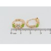 Серьги Xuping Позолота 18K колечки Звезды с салатовой эмалью и цирконием фото №2 Серьги Xuping Позолота 18K колечки Звезды с салатовой эмалью и цирконием фото №2