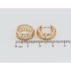 Серьги Xuping Позолота 18K колечки Резной узор соты фото №2