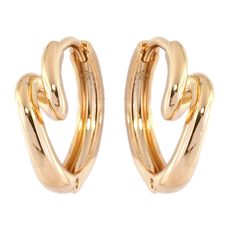 Сережки Xuping Позолота 18K колечка Завитки фото №1 Сережки Xuping Позолота 18K колечка Завитки фото №1