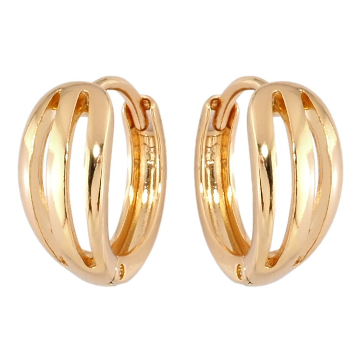 Серьги Xuping Позолота 18K колечки Резной узор фото №4 Серьги Xuping Позолота 18K колечки Резной узор фото №4