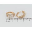 Серьги Xuping Позолота 18K колечки Узор с инкрустацией цирконием фото №2 Серьги Xuping Позолота 18K колечки Узор с инкрустацией цирконием фото №2