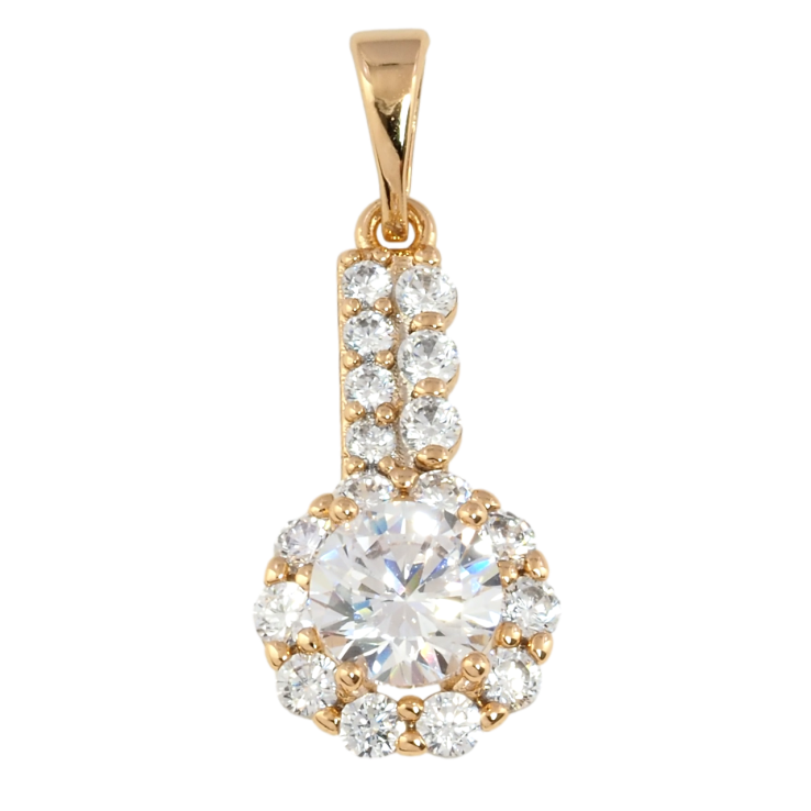 Кулон Xuping Позолота 18K Інкрустація цирконієм для ланцюжка до 5мм фото №5 Кулон Xuping Позолота 18K Інкрустація цирконієм для ланцюжка до 5мм фото №5