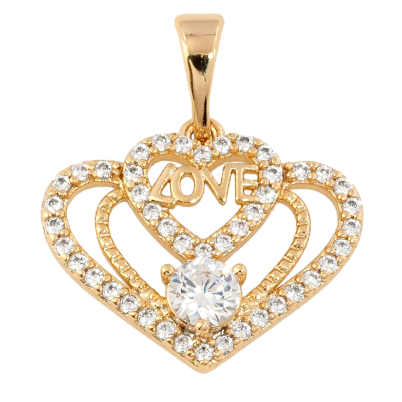 Кулон Xuping Позолота 18K Декоративне сердечко з цирконієм для ланцюжка до 5мм фото №6 Кулон Xuping Позолота 18K Декоративне сердечко з цирконієм для ланцюжка до 5мм фото №6