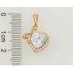 Кулон Xuping Позолота 18K Кришталеве сердечко з бантом для ланцюжка до 5мм фото №2