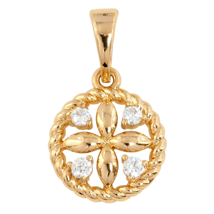 Кулон Xuping Позолота 18K Цветочный узор с цирконием для цепочки до 5мм фото №17