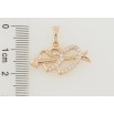 Кулон Xuping Позолота 18K Сердечки пронзенные стрелой для цепочки до 5мм фото №2 Кулон Xuping Позолота 18K Сердечки пронзенные стрелой для цепочки до 5мм фото №2
