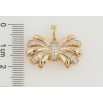Кулон Xuping Позолота 18K Бант з цирконієм для ланцюжка до 5мм фото №2 Кулон Xuping Позолота 18K Бант з цирконієм для ланцюжка до 5мм фото №2