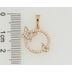 Кулон Xuping Позолота 18K Колечко з метеликами для ланцюжка до 5мм фото №2 Кулон Xuping Позолота 18K Колечко з метеликами для ланцюжка до 5мм фото №2