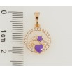 Кулон Xuping Позолота 18K Каблучка з зірочками та цирконієм для ланцюжка до 5мм фото №2 Кулон Xuping Позолота 18K Каблучка з зірочками та цирконієм для ланцюжка до 5мм фото №2