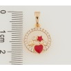 Кулон Xuping Позолота 18K Каблучка з зірочками та цирконієм для ланцюжка до 5мм фото №2 Кулон Xuping Позолота 18K Каблучка з зірочками та цирконієм для ланцюжка до 5мм фото №2