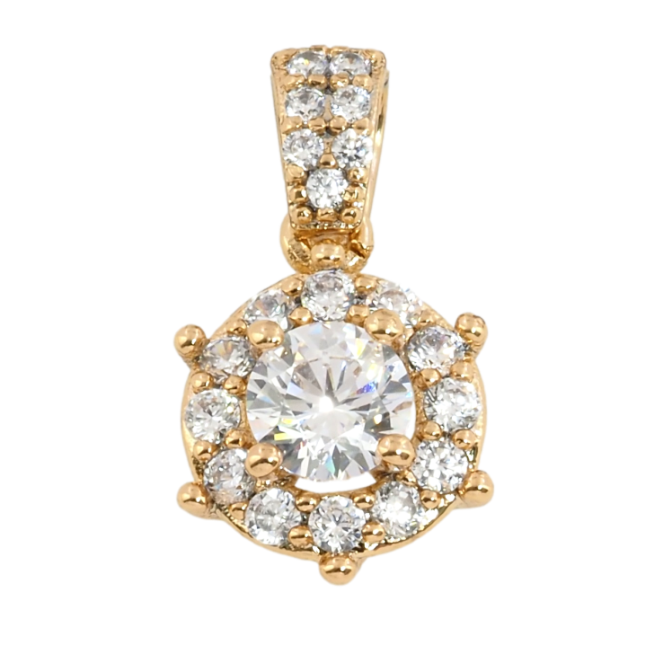 Кулон Xuping Позолота 18K Інкрустація цирконієм для ланцюжка до 3 мм фото №7 Кулон Xuping Позолота 18K Інкрустація цирконієм для ланцюжка до 3 мм фото №7