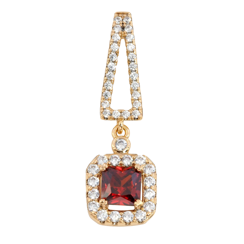 Кулон Xuping Позолота 18K Підвіска з червоним фіанітом і цирконієм для ланцюжка до 4мм фото №8 Кулон Xuping Позолота 18K Підвіска з червоним фіанітом і цирконієм для ланцюжка до 4мм фото №8