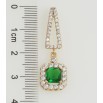 Кулон Xuping Позолота 18K Подвеска с зеленым фианитом и цирконием для цепочки до 4мм фото №2