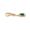 Кулон Xuping Позолота 18K Подвеска с зеленым фианитом и цирконием для цепочки до 4мм фото №3