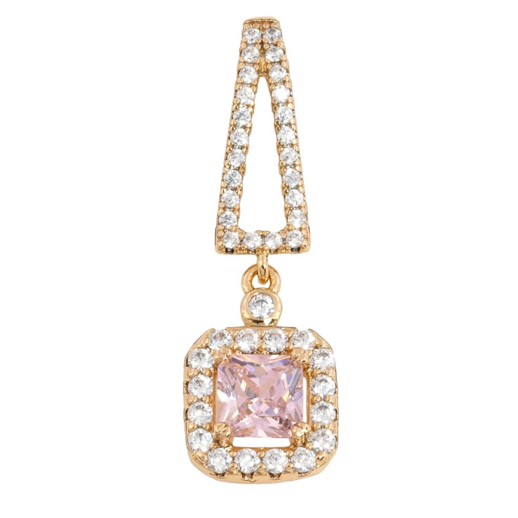 Кулон Xuping Позолота 18K Підвіска з рожевим фіанітом і цирконієм для ланцюжка до 4мм фото №21 Кулон Xuping Позолота 18K Підвіска з рожевим фіанітом і цирконієм для ланцюжка до 4мм фото №21