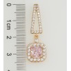 Кулон Xuping Позолота 18K Подвеска с розовым фианитом и цирконием для цепочки до 4мм фото №2 Кулон Xuping Позолота 18K Подвеска с розовым фианитом и цирконием для цепочки до 4мм фото №2