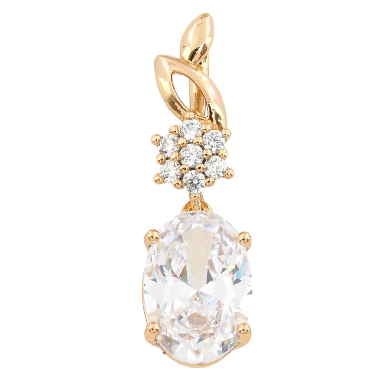 Кулон Xuping Позолота 18K Підвіска з фіанітом для ланцюжка до 2мм фото №1 Кулон Xuping Позолота 18K Підвіска з фіанітом для ланцюжка до 2мм фото №1