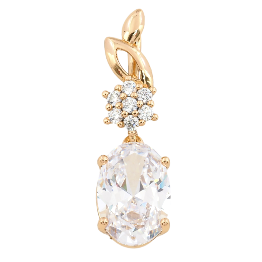 Кулон Xuping Позолота 18K Підвіска з фіанітом для ланцюжка до 2мм фото №1 Кулон Xuping Позолота 18K Підвіска з фіанітом для ланцюжка до 2мм фото №1