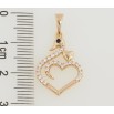 Кулон Xuping Позолота 18K Сердечко-лебідь для ланцюжка до 5мм фото №2
