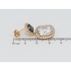 Серьги Xuping Позолота 18K пусеты Черно-белые фианиты в обрамлении циркония фото №2 Серьги Xuping Позолота 18K пусеты Черно-белые фианиты в обрамлении циркония фото №2