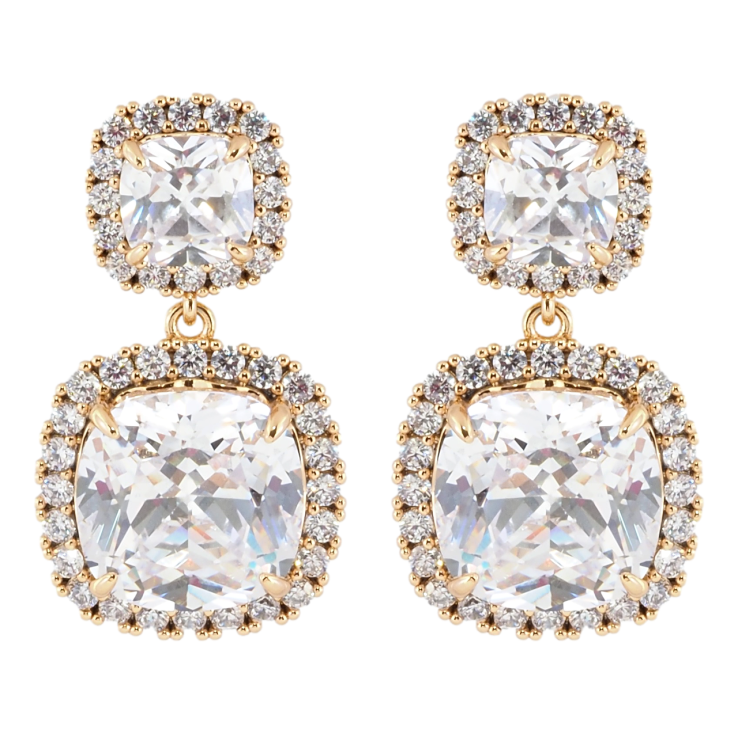 Серьги Xuping Позолота 18K пусеты Фианиты в обрамлении циркония фото №8 Серьги Xuping Позолота 18K пусеты Фианиты в обрамлении циркония фото №8