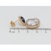 Серьги Xuping Позолота 18K пусеты Сине-белые фианиты в обрамлении циркония фото №2 Серьги Xuping Позолота 18K пусеты Сине-белые фианиты в обрамлении циркония фото №2