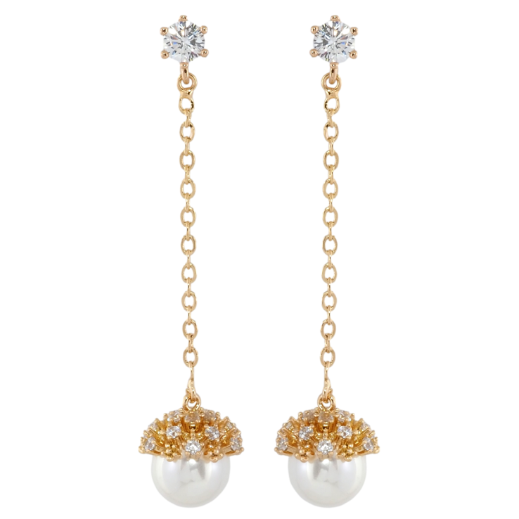 Серьги Xuping Позолота 18K пусеты Жемчужные подвески фото №20 Серьги Xuping Позолота 18K пусеты Жемчужные подвески фото №20