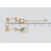 Серьги Xuping Позолота 18K пусеты Ассиметричные подвески с сердечками фото №2 Серьги Xuping Позолота 18K пусеты Ассиметричные подвески с сердечками фото №2