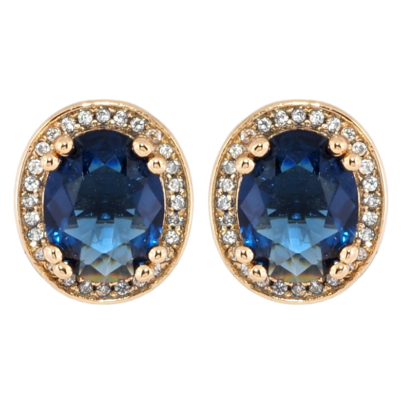 Серьги Xuping Позолота 18K пусеты Фианиты в обрамлении циркония фото №2 Серьги Xuping Позолота 18K пусеты Фианиты в обрамлении циркония фото №2