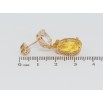 Серьги Xuping Позолота 18K пусеты Подвески два бело-желтых фианита фото №2 Серьги Xuping Позолота 18K пусеты Подвески два бело-желтых фианита фото №2