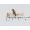 Серьги Xuping Позолота 18K пусеты Черные кристальные цветочки фото №2 Серьги Xuping Позолота 18K пусеты Черные кристальные цветочки фото №2