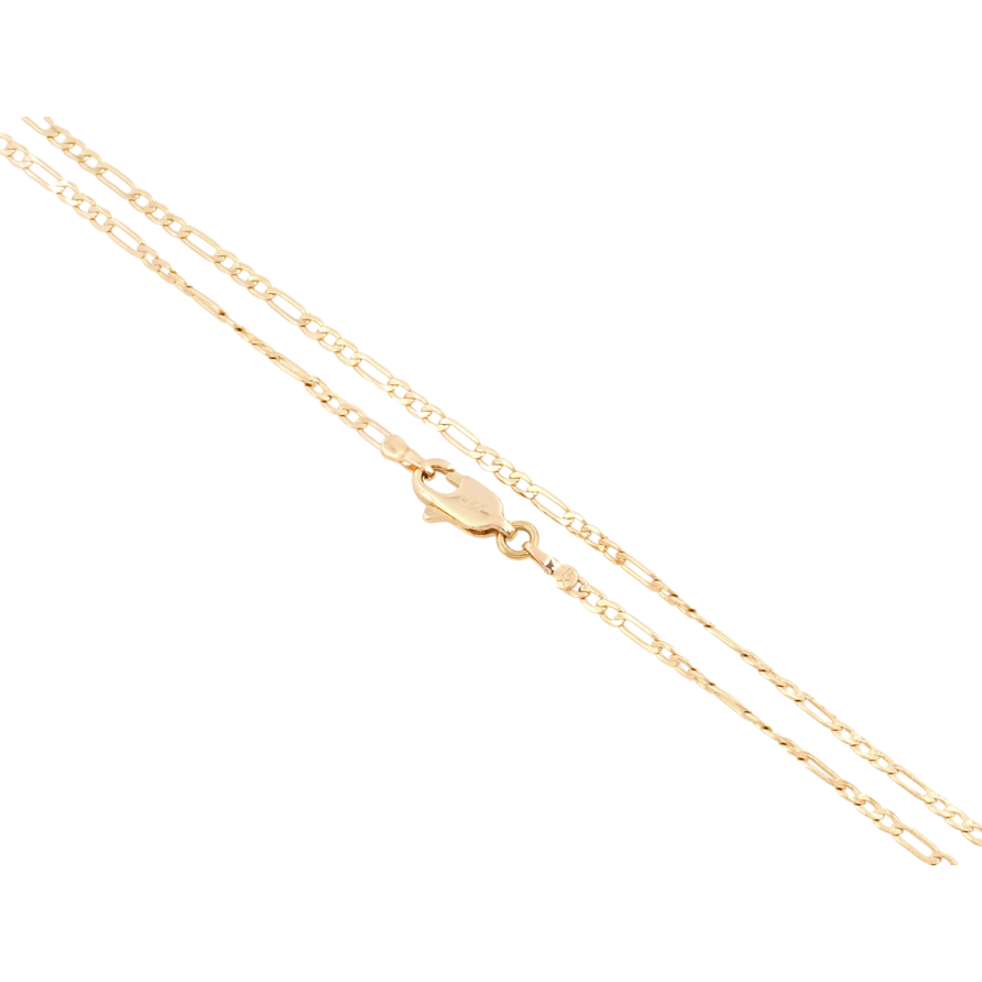 Ланцюжок Xuping Позолота 18K Плетіння Фігаро перекручене довжина 50см х 2мм фото №1