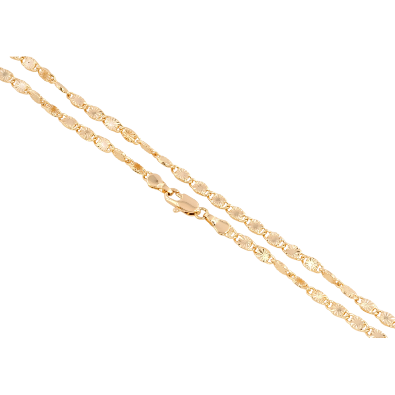 Ланцюжок Xuping Позолота 18K Плетіння Фантазійне перекручене довжина 45см х 3мм фото №3 Ланцюжок Xuping Позолота 18K Плетіння Фантазійне перекручене довжина 45см х 3мм фото №3