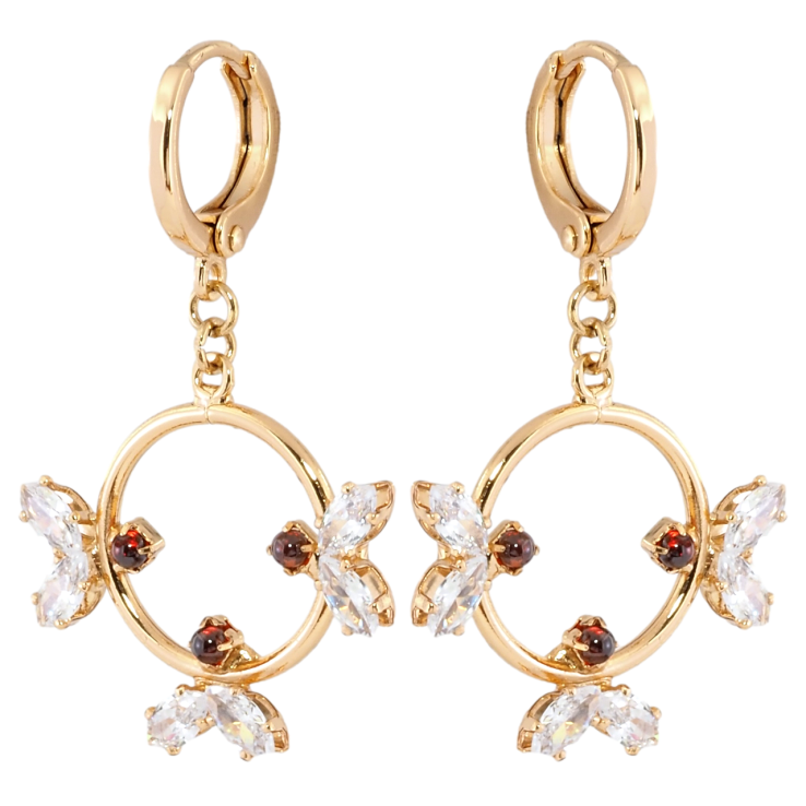 Серьги Xuping Позолота 18K подвески на колечках Декоративные подвески фото №19 Серьги Xuping Позолота 18K подвески на колечках Декоративные подвески фото №19