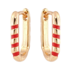 Серьги Xuping Позолота 18K подвески на колечках Звезды с цирконием и красной эмалью 2 в 1 фото №2 Серьги Xuping Позолота 18K подвески на колечках Звезды с цирконием и красной эмалью 2 в 1 фото №2
