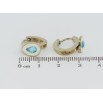Сережки Xuping TTM Stainless Steel колір 14K колечка Крапельки з блакитними кристалами та білою емаллю фото №2 Сережки Xuping TTM Stainless Steel колір 14K колечка Крапельки з блакитними кристалами та білою емаллю фото №2