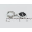 Серьги Xuping TTM Stainless Steel цвет Родий подвески на колечках Ромбы с узором римские цифры и цирконий фото №2 Серьги Xuping TTM Stainless Steel цвет Родий подвески на колечках Ромбы с узором римские цифры и цирконий фото №2