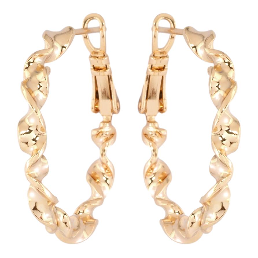 Серьги Xuping Позолота 18K кольца (конго) Декоративный узор ø 3см фото №1 Серьги Xuping Позолота 18K кольца (конго) Декоративный узор ø 3см фото №1