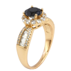 Каблучка Xuping Позолота 18K Інкрустація цирконієм з чорним фіанітом фото №2 Каблучка Xuping Позолота 18K Інкрустація цирконієм з чорним фіанітом фото №2