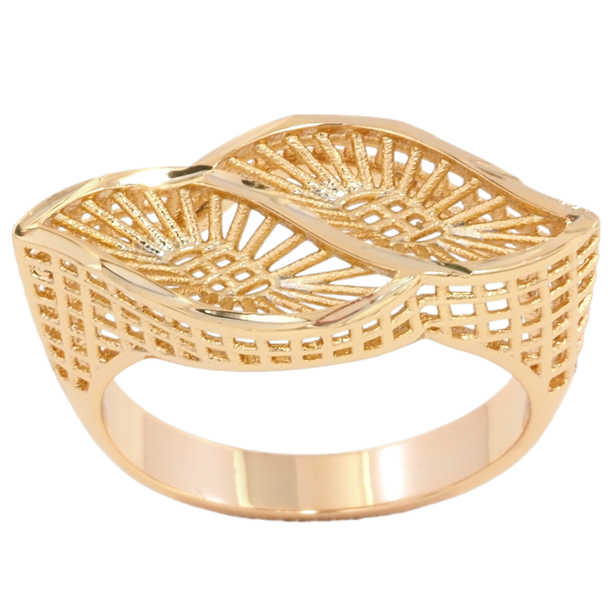 Каблучка Xuping Позолота 18K Декоративний різьблений візерунок фото №1 Каблучка Xuping Позолота 18K Декоративний різьблений візерунок фото №1