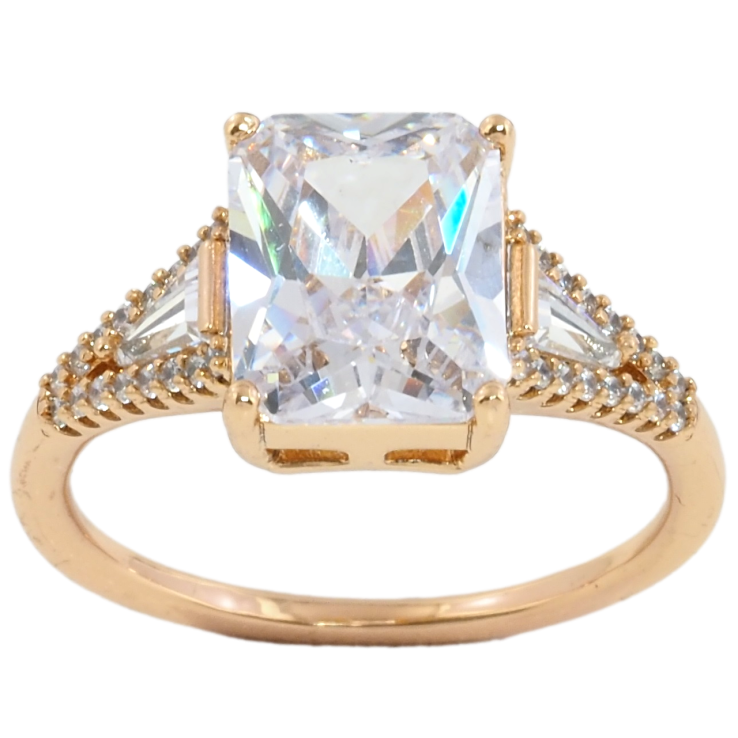 Каблучка Xuping Позолота 18K Гранований фіаніт фото №18 Каблучка Xuping Позолота 18K Гранований фіаніт фото №18