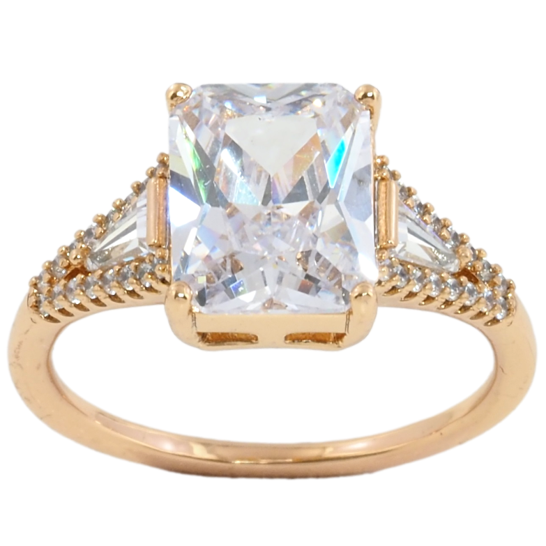 Каблучка Xuping Позолота 18K Гранований фіаніт фото №12 Каблучка Xuping Позолота 18K Гранований фіаніт фото №12