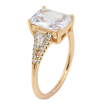 Каблучка Xuping Позолота 18K Гранований фіаніт фото №2 Каблучка Xuping Позолота 18K Гранований фіаніт фото №2