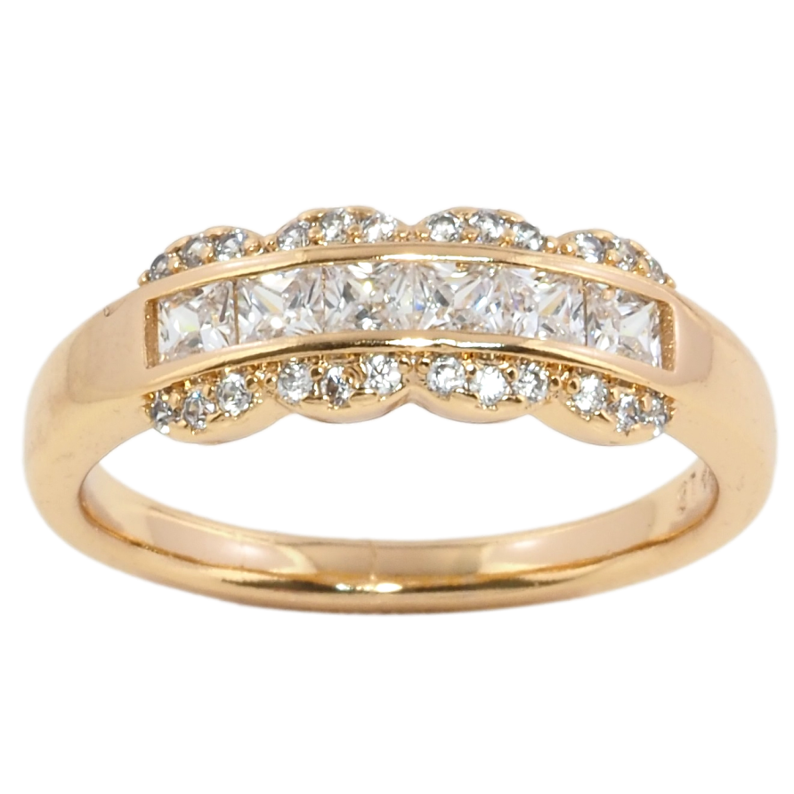 Кольцо Xuping Позолота 18K Узор цирконием фото №1 Кольцо Xuping Позолота 18K Узор цирконием фото №1